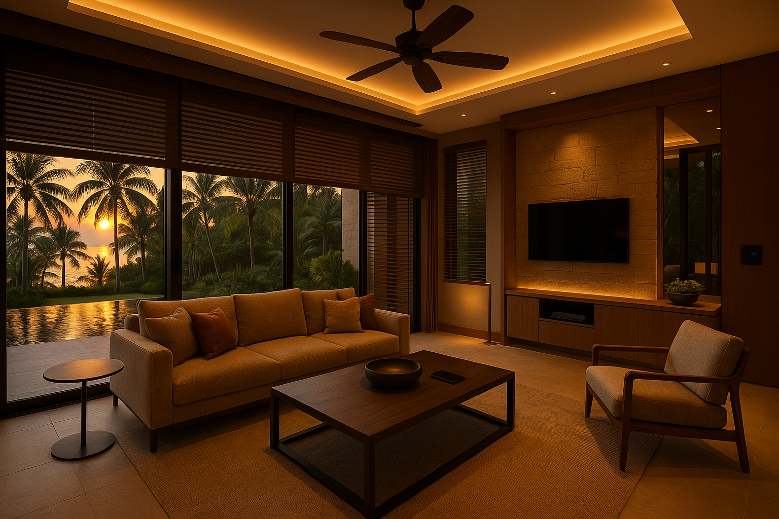 ระบบแสงไฟและการควบคุมสมาร์ทโฮมระดับหรู